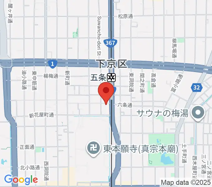 京都 カノン音楽院の地図