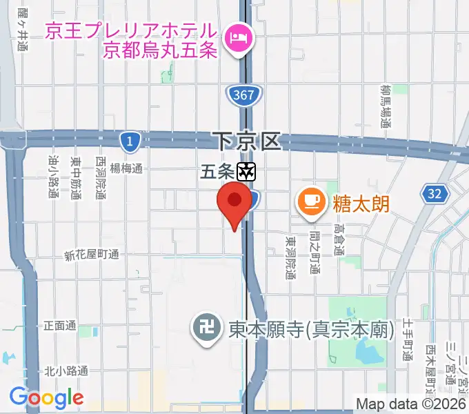 京都 カノン音楽院の地図