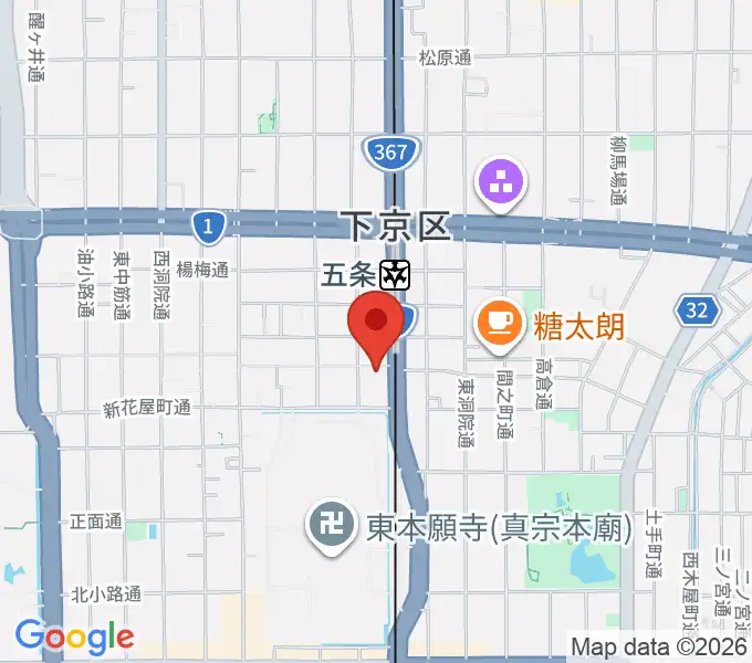 京都 カノン音楽院の地図
