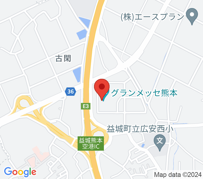 グランメッセ熊本の場所