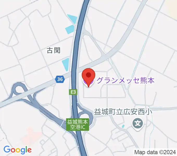 グランメッセ熊本の地図