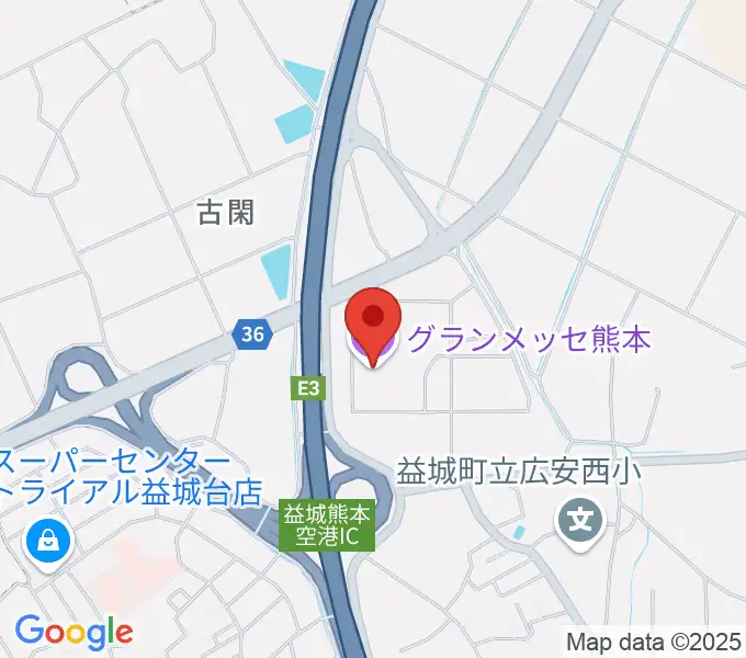 グランメッセ熊本の地図