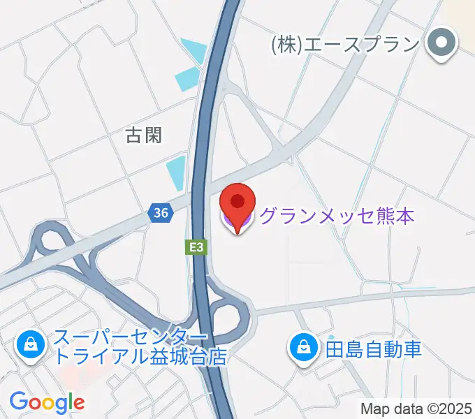 グランメッセ熊本の地図
