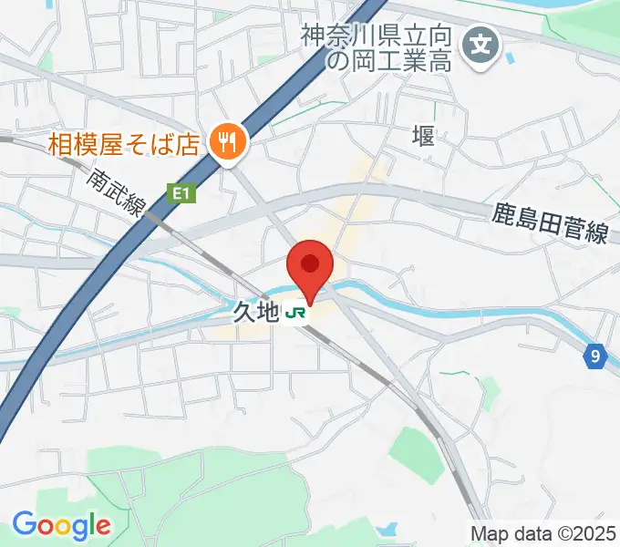 MUSIC PAL 久地の地図