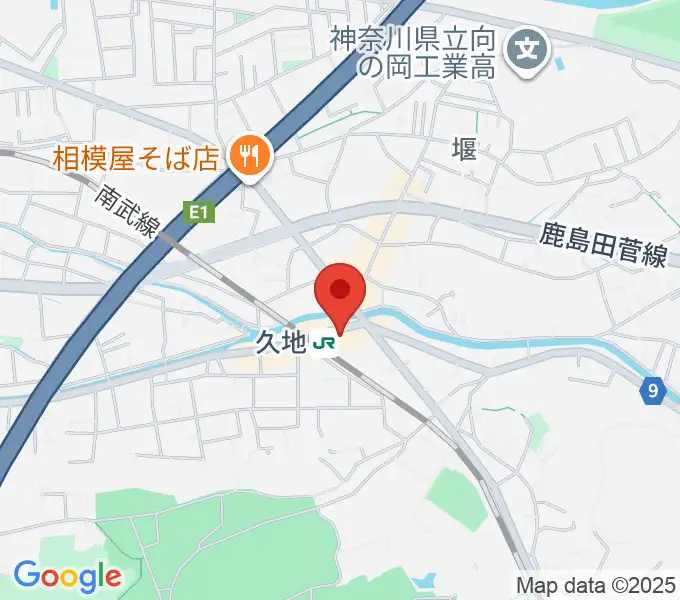 MUSIC PAL 久地の地図