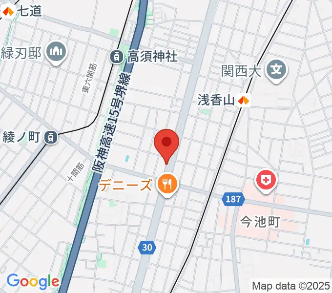大阪ピアノステーションの地図