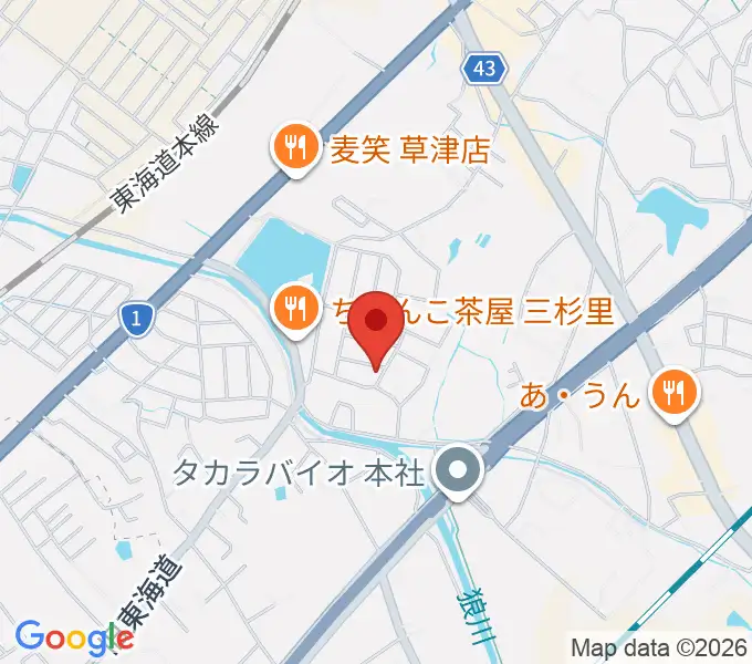 ゆりの会音楽教室の地図