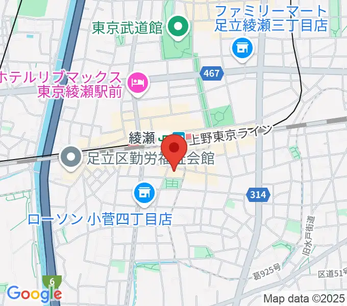 カノン音楽教室 綾瀬教室の地図