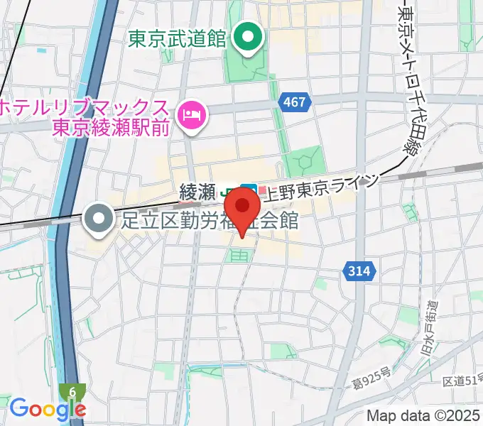 カノン音楽教室 綾瀬教室の地図