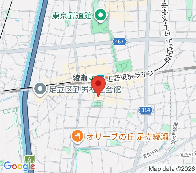 カノン音楽教室 綾瀬教室の地図