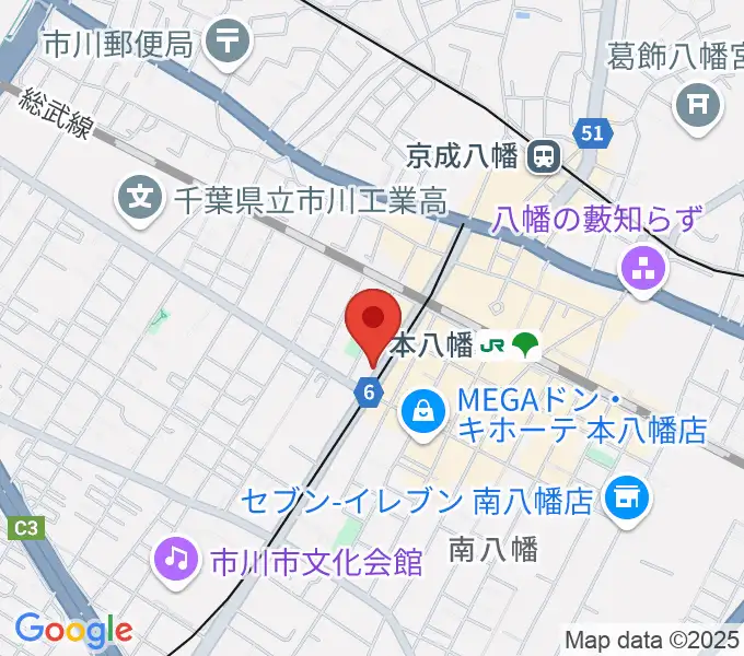 カノン音楽教室 本八幡校の地図