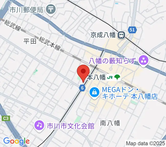 カノン音楽教室 本八幡校の地図