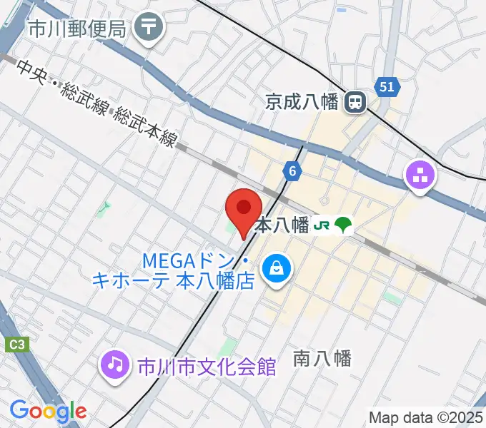 カノン音楽教室 本八幡校の地図