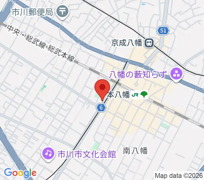 カノン音楽教室 本八幡校の地図