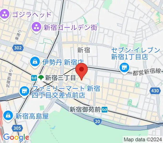 音楽練習場オトレンの地図