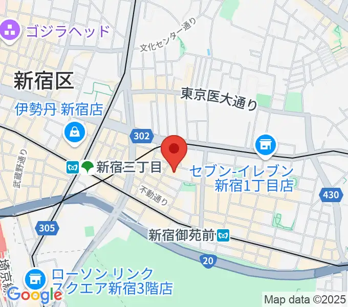 音楽練習場オトレンの地図