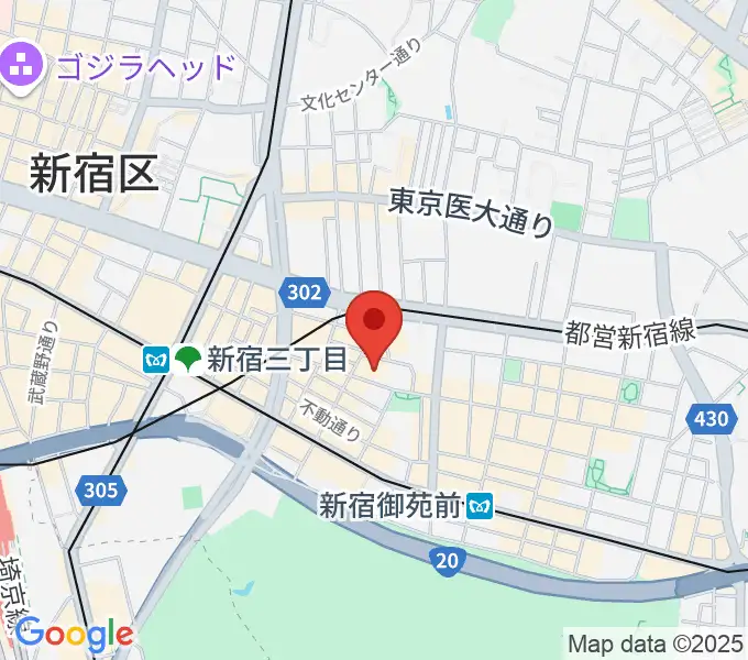 音楽練習場オトレンの地図
