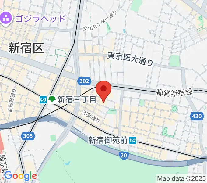 音楽練習場オトレンの地図