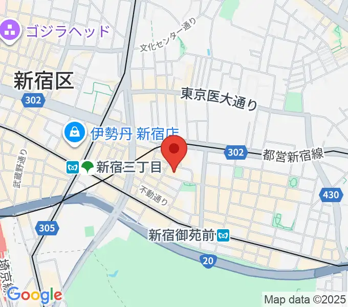 音楽練習場オトレンの地図