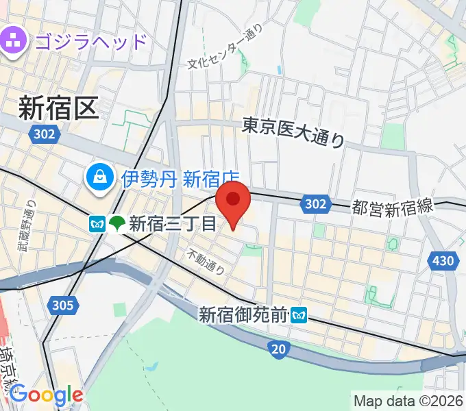 音楽練習場オトレンの地図