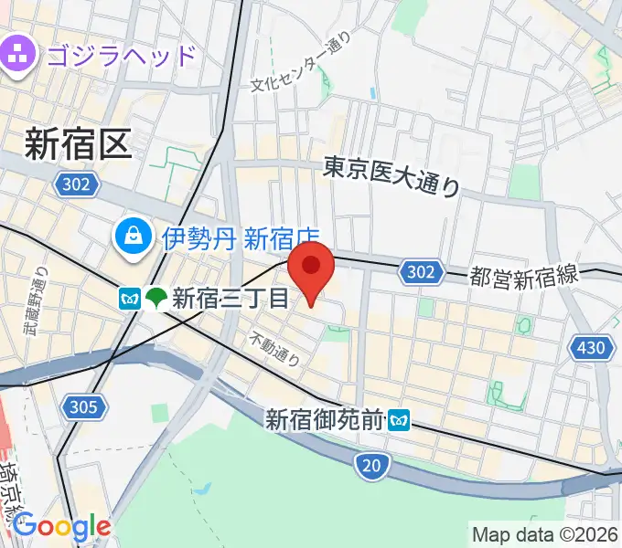 音楽練習場オトレンの地図