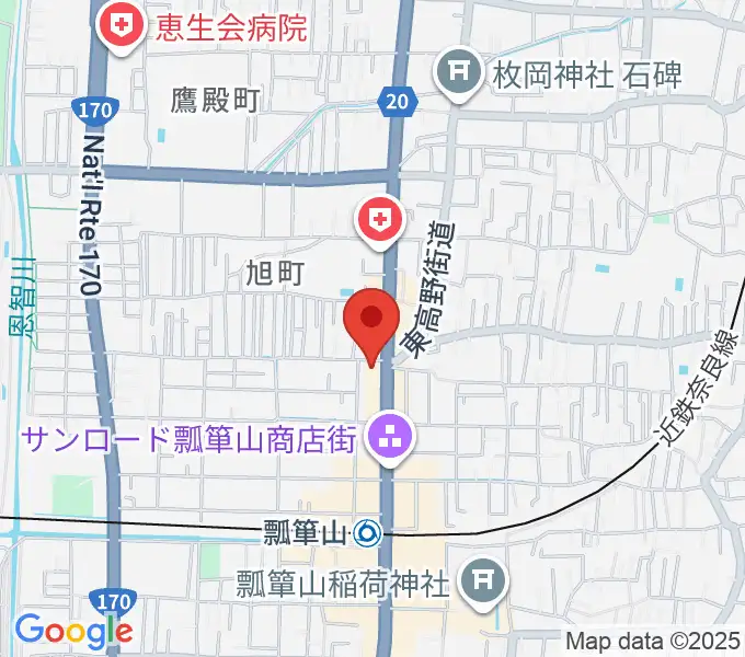 小阪楽器店 瓢箪山センターの地図