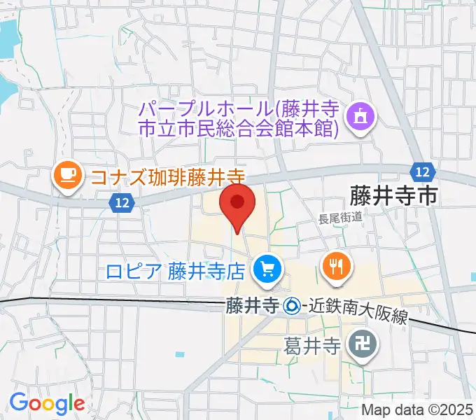 小阪楽器店 藤井寺センターの地図
