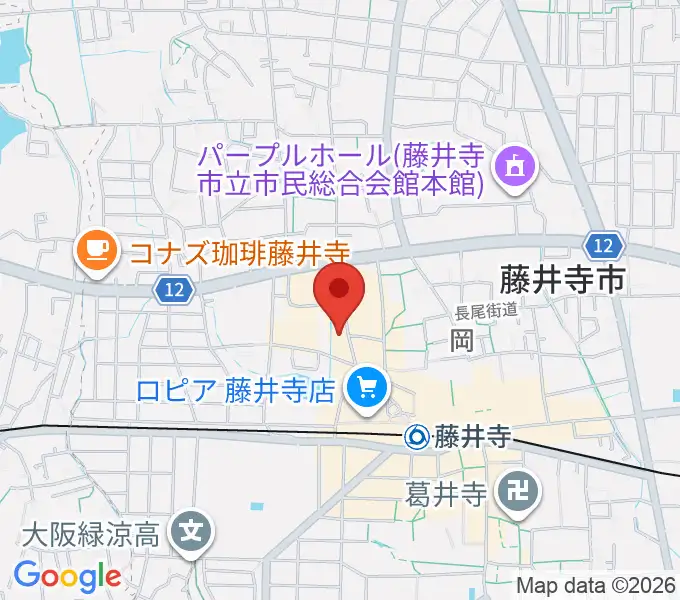 小阪楽器店 藤井寺センターの地図