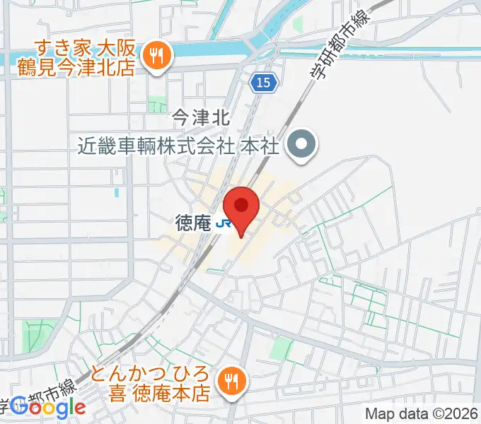 小阪楽器店 徳庵センターの地図