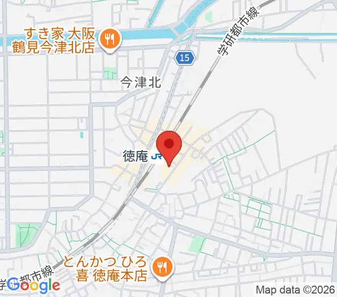 小阪楽器店 徳庵センターの地図