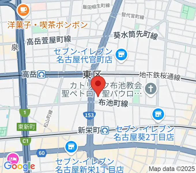 アマノ芸術創造センター名古屋の地図