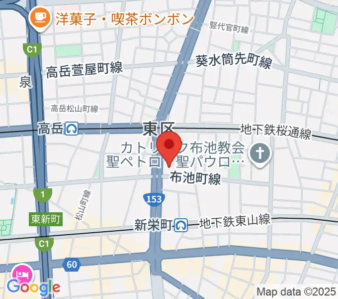 アマノ芸術創造センター名古屋の地図