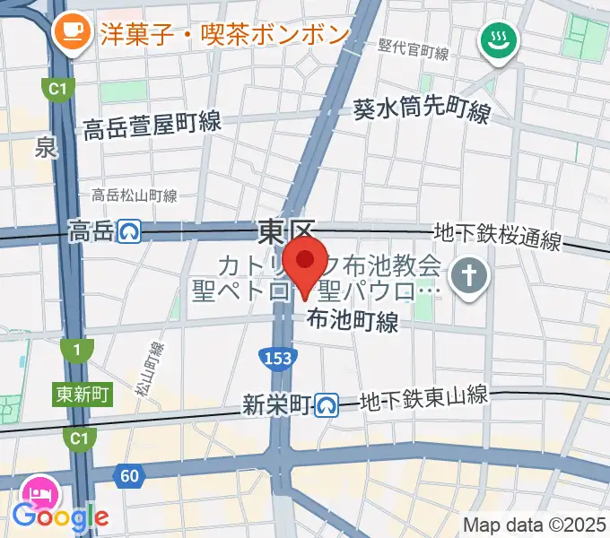 アマノ芸術創造センター名古屋の地図