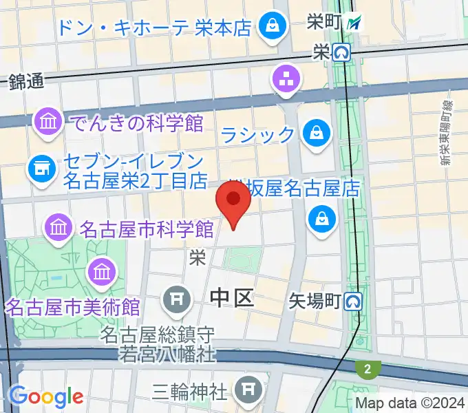 名古屋市青少年文化センター アートピアの地図