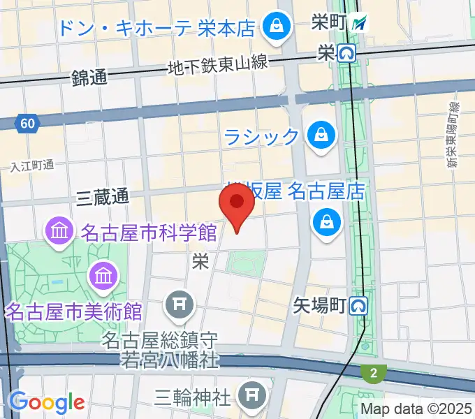 名古屋市青少年文化センター アートピアの地図