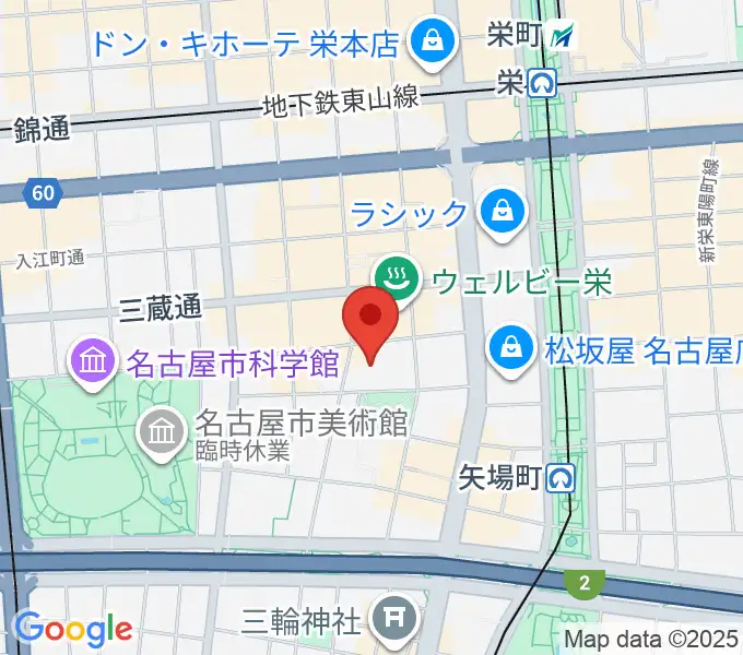 名古屋市青少年文化センター アートピアの地図