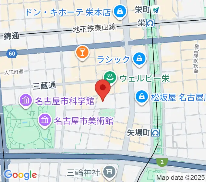 名古屋市青少年文化センター アートピアの地図