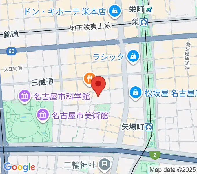 名古屋市青少年文化センター アートピアの地図