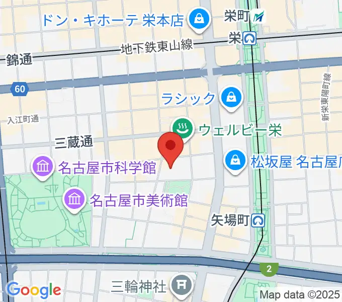 名古屋市青少年文化センター アートピアの地図