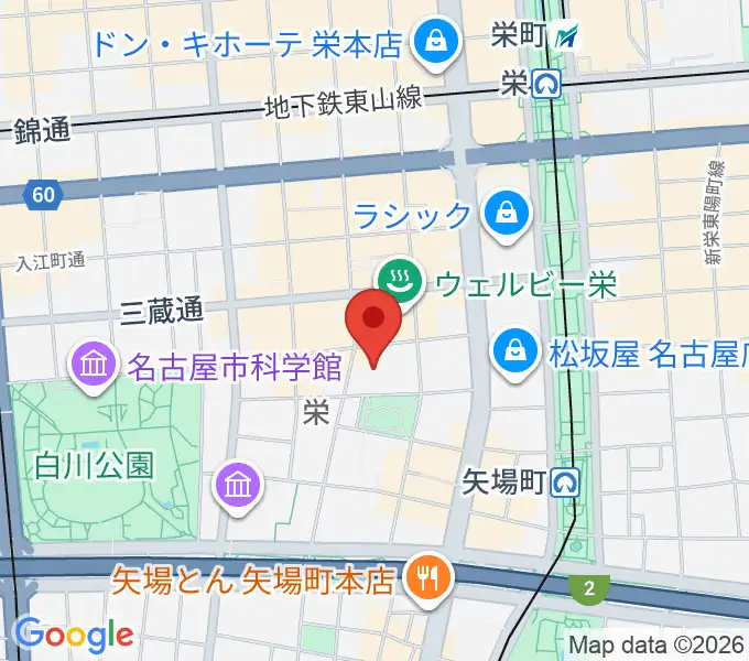 名古屋市青少年文化センター アートピアの地図