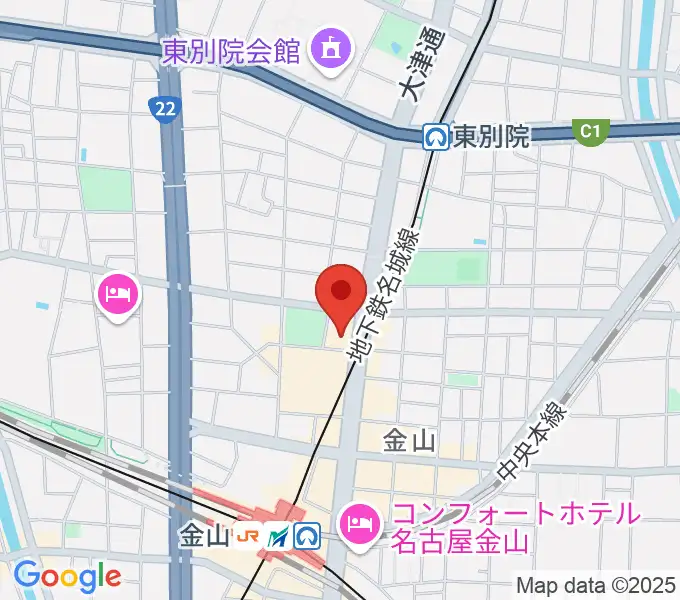 名古屋市音楽プラザの地図