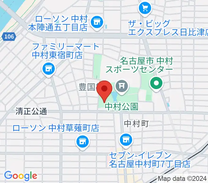 中村文化小劇場の地図