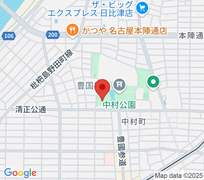 中村文化小劇場の地図