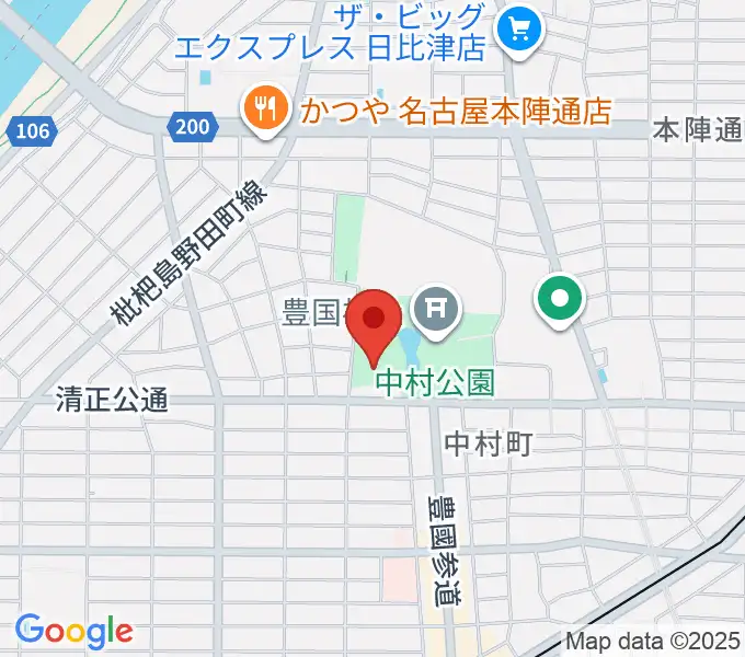 中村文化小劇場の地図