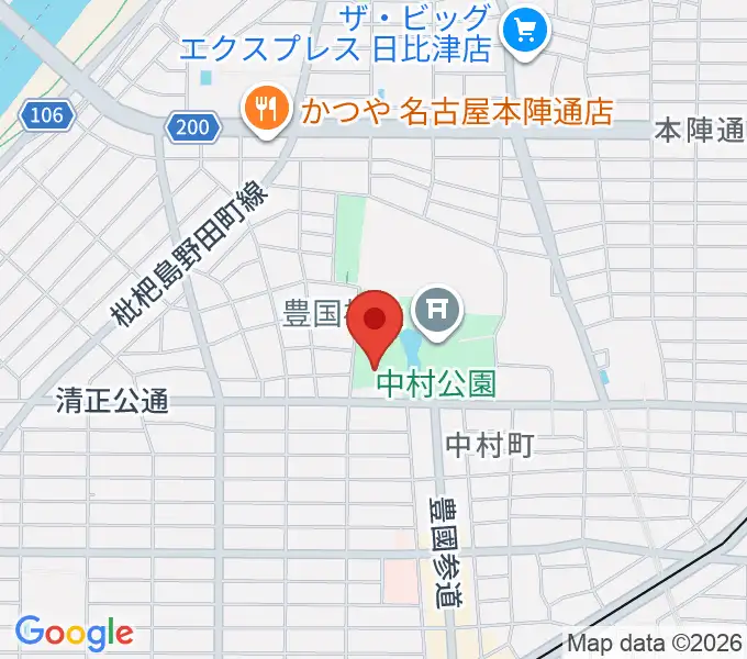 中村文化小劇場の地図