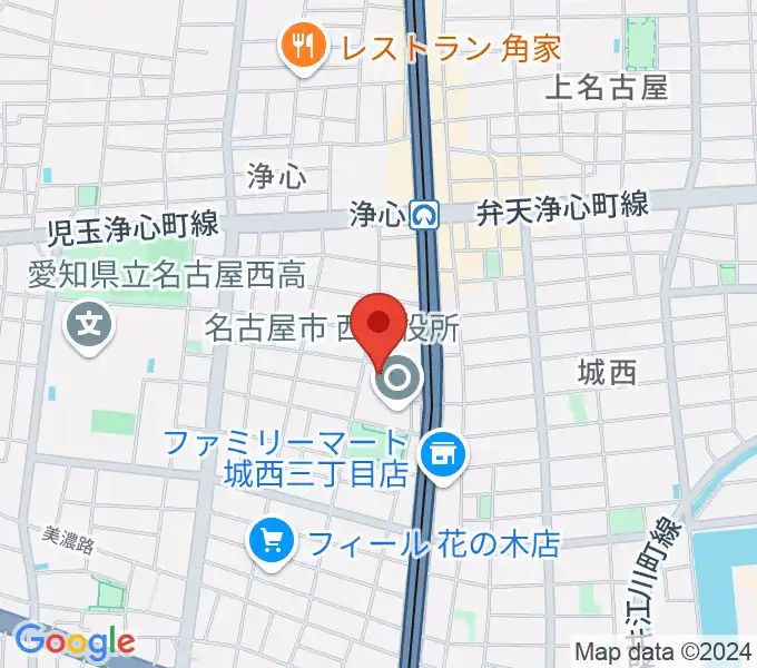 西文化小劇場の地図