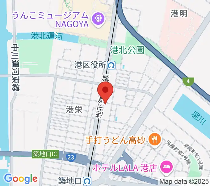 港文化小劇場の地図