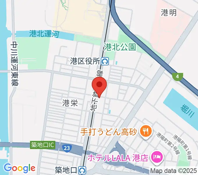港文化小劇場の地図