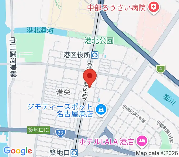 港文化小劇場の地図