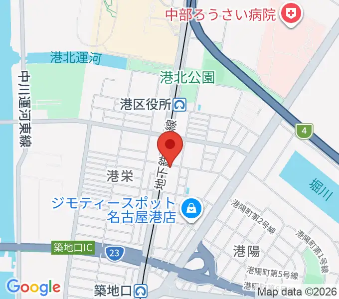 港文化小劇場の地図